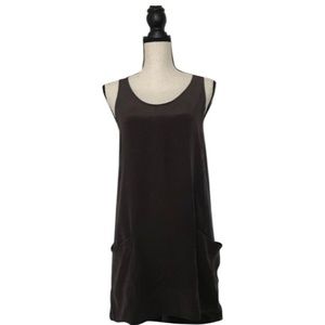 Joie Brown Silk Racer Back Dress